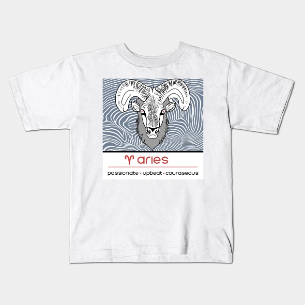 Aries Season - Zodiac Graphic Kids T-Shirt by Well3eyond